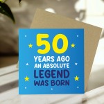 50th Birthday Card for Him Funny Card For 50 Year Old Men Dad