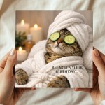 Funny Square Birthday Card with Envelope Relax Its Your Birthday