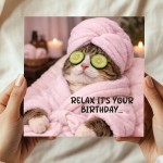 Funny Birthday Card with Envelope Relax Its Your Birthday Joke Funny Birthday Card with Envelope Relax Its Your Birthday Joke