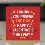 Funny Valentines Day Card Dog Themed Greetings Card For Him Her 