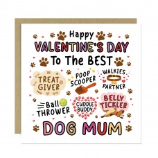 Valentines Day Card for Dog Mum Funny Dog Lover Novelty Joke