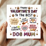Valentines Day Card for Dog Mum Funny Dog Lover Novelty Joke