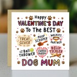 Valentines Day Card for Dog Mum Funny Dog Lover Novelty Joke