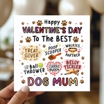 Valentines Day Card for Dog Mum Funny Dog Lover Novelty Joke