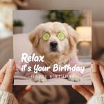 Funny Birthday Card Relax Its Your Birthday Dog Card For Her