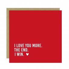 Valentines Day Card For Husband Wife I LOVE YOU MORE Card