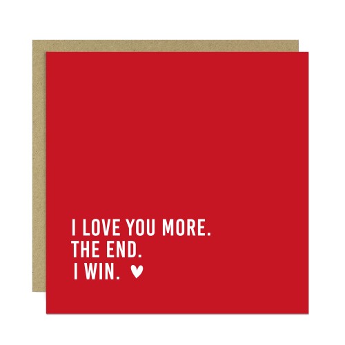 Valentines Day Card For Husband Wife I LOVE YOU MORE Card Valentines Day Card For Husband Wife I LOVE YOU MORE Card