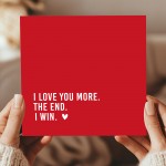 Valentines Day Card For Husband Wife I LOVE YOU MORE Card Valentines Day Card For Husband Wife I LOVE YOU MORE Card