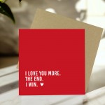 Valentines Day Card For Husband Wife I LOVE YOU MORE Card Valentines Day Card For Husband Wife I LOVE YOU MORE Card