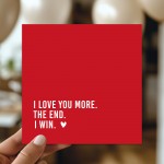 Valentines Day Card For Husband Wife I LOVE YOU MORE Card Valentines Day Card For Husband Wife I LOVE YOU MORE Card