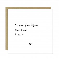 Cute Valentines Day Card For Husband Wife I LOVE YOU MORE Card