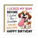 Funny Birthday Card From The Dog Humorous Birthday Card