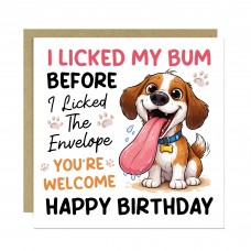 Funny Birthday Card From The Dog Humorous Birthday Card