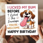 Funny Birthday Card From The Dog Humorous Birthday Card
