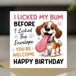 Funny Birthday Card From The Dog Humorous Birthday Card