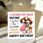 Funny Birthday Card From The Dog Humorous Birthday Card