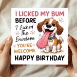 Funny Birthday Card From The Dog Humorous Birthday Card