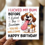 Funny Birthday Card From The Dog Humorous Birthday Card
