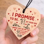 Rude Gift For Valentines Birthday Anniversary Wooden Heart Funny