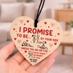 Rude Gift For Valentines Birthday Anniversary Wooden Heart Funny