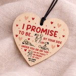 Rude Gift For Valentines Birthday Anniversary Wooden Heart Funny