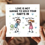 Valentines Birthday Anniversary Funny Joke Card for Him Her
