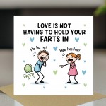 Valentines Birthday Anniversary Funny Joke Card for Him Her