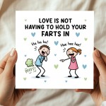 Valentines Birthday Anniversary Funny Joke Card for Him Her