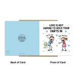 Valentines Birthday Anniversary Funny Joke Card for Him Her