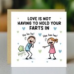 Valentines Birthday Anniversary Funny Joke Card for Him Her