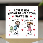 Funny Valentines Birthday Anniversary Card for Him, Her, Women