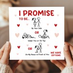 Rude Valentines Birthday Anniversary Card for Him Her Women