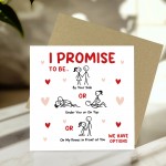 Rude Valentines Birthday Anniversary Card for Him Her Women