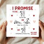 Rude Valentines Birthday Anniversary Card for Him Her Women