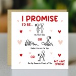 Rude Valentines Birthday Anniversary Card for Him Her Women