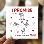 Rude Valentines Birthday Anniversary Card for Him Her Women