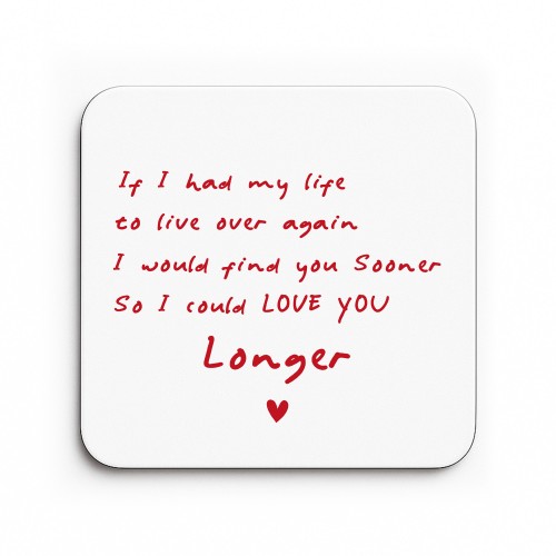 Valentines Day Gift Cute Drinks Coaster For Husband Wife