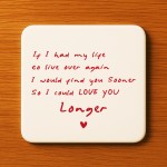 Valentines Day Gift Cute Drinks Coaster For Husband Wife