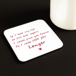Valentines Day Gift Cute Drinks Coaster For Husband Wife