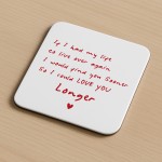 Valentines Day Gift Cute Drinks Coaster For Husband Wife