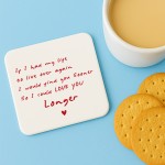 Valentines Day Gift Cute Drinks Coaster For Husband Wife