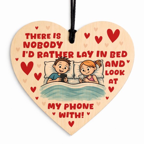 Gift For Valentines Birthday Anniversary Silly Wooden Heart