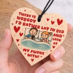 Gift For Valentines Birthday Anniversary Silly Wooden Heart