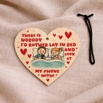 Gift For Valentines Birthday Anniversary Silly Wooden Heart