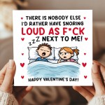 Funny Snoring Loud Valentines Day Card for Him Her Women Men