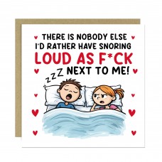 Funny Snoring Loud Valentines Anniversary Card for Him Her Women