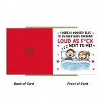 Funny Snoring Loud Valentines Anniversary Card for Him Her Women
