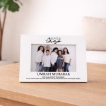 Umrah Mubarak Photo Frame 7x5 White Islamic Umrah Gift Muslim