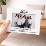 Umrah Mubarak Photo Frame 7x5 White Islamic Umrah Gift Muslim