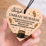 Umrah Mubarak Plaque Kaaba Wooden Hanging Plaque Gift For Family